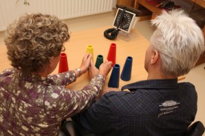 De ergotherapeut (mw. S. Veneklaas-Slots) kan met u de arm/handfunctie trainen.